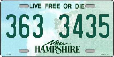NH license plate 3633435