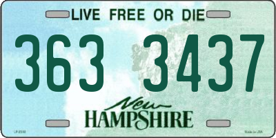 NH license plate 3633437
