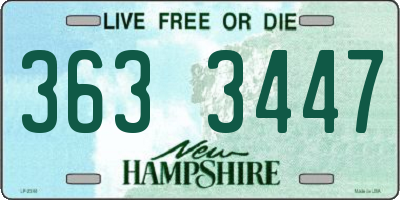 NH license plate 3633447