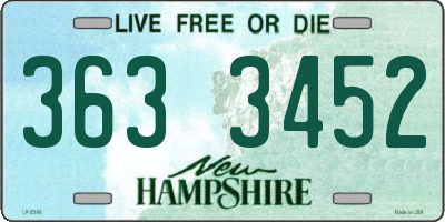 NH license plate 3633452