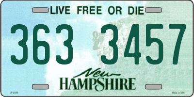 NH license plate 3633457
