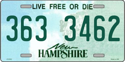 NH license plate 3633462