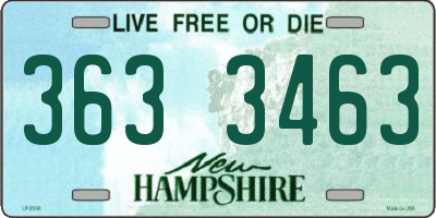 NH license plate 3633463