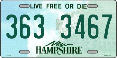 NH license plate 3633467
