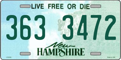 NH license plate 3633472