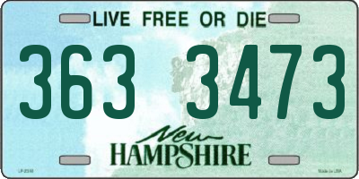 NH license plate 3633473