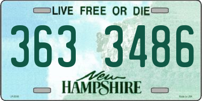 NH license plate 3633486
