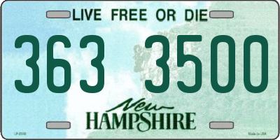 NH license plate 3633500