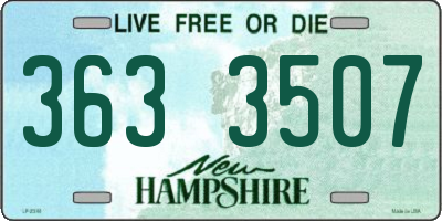 NH license plate 3633507