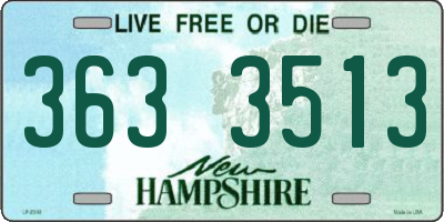 NH license plate 3633513