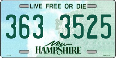 NH license plate 3633525
