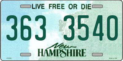 NH license plate 3633540
