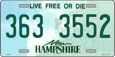 NH license plate 3633552