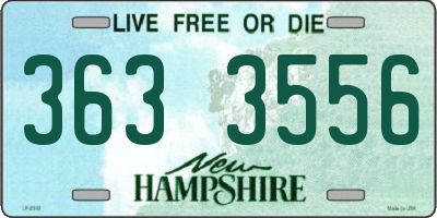 NH license plate 3633556