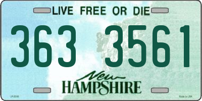 NH license plate 3633561
