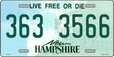 NH license plate 3633566