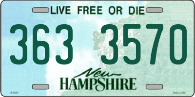 NH license plate 3633570