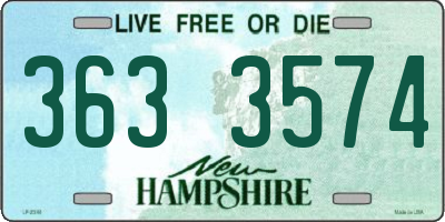 NH license plate 3633574