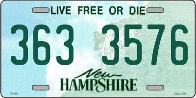 NH license plate 3633576
