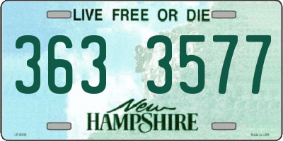 NH license plate 3633577