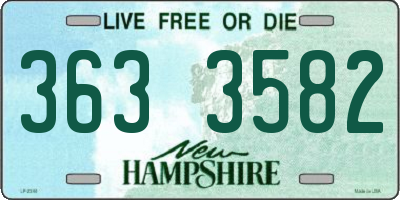NH license plate 3633582