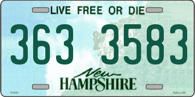 NH license plate 3633583