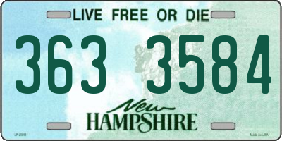 NH license plate 3633584