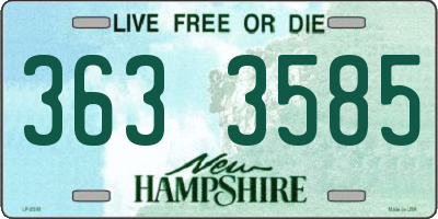 NH license plate 3633585