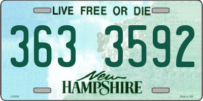 NH license plate 3633592