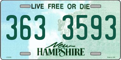 NH license plate 3633593
