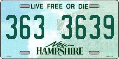 NH license plate 3633639