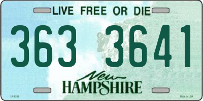 NH license plate 3633641