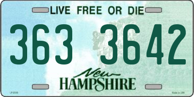 NH license plate 3633642