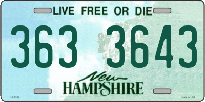 NH license plate 3633643