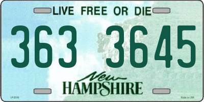 NH license plate 3633645