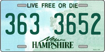 NH license plate 3633652