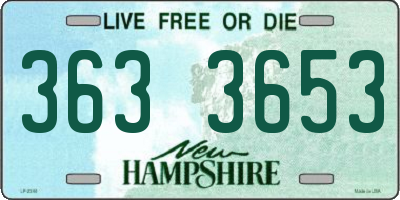 NH license plate 3633653