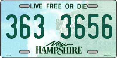 NH license plate 3633656