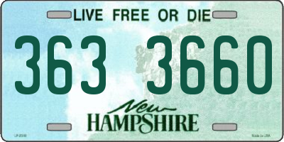 NH license plate 3633660