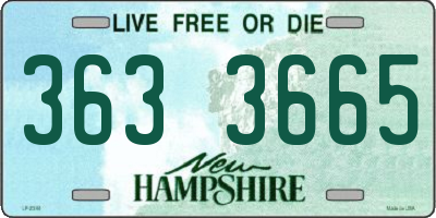 NH license plate 3633665