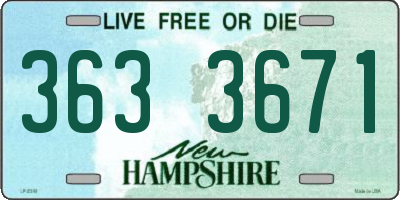 NH license plate 3633671
