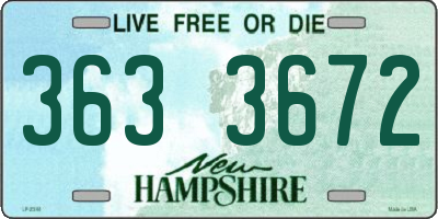 NH license plate 3633672