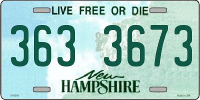 NH license plate 3633673
