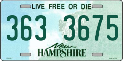 NH license plate 3633675