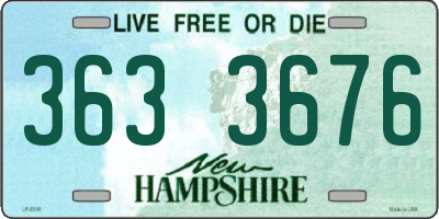 NH license plate 3633676