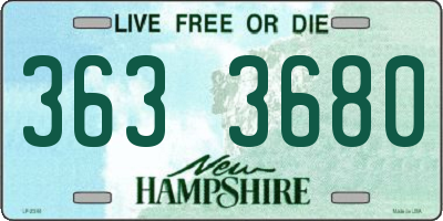 NH license plate 3633680