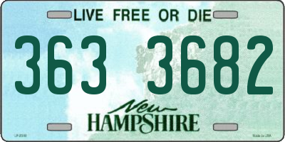 NH license plate 3633682