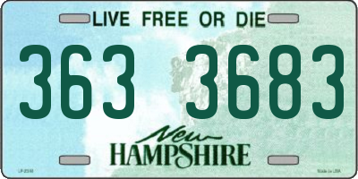 NH license plate 3633683