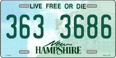 NH license plate 3633686