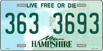 NH license plate 3633693